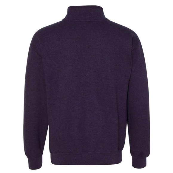 Mens Gildan Heavy Blend Vintage Quarter-Zip Blackberry Sweatshirt XL - Picture 3 of 6